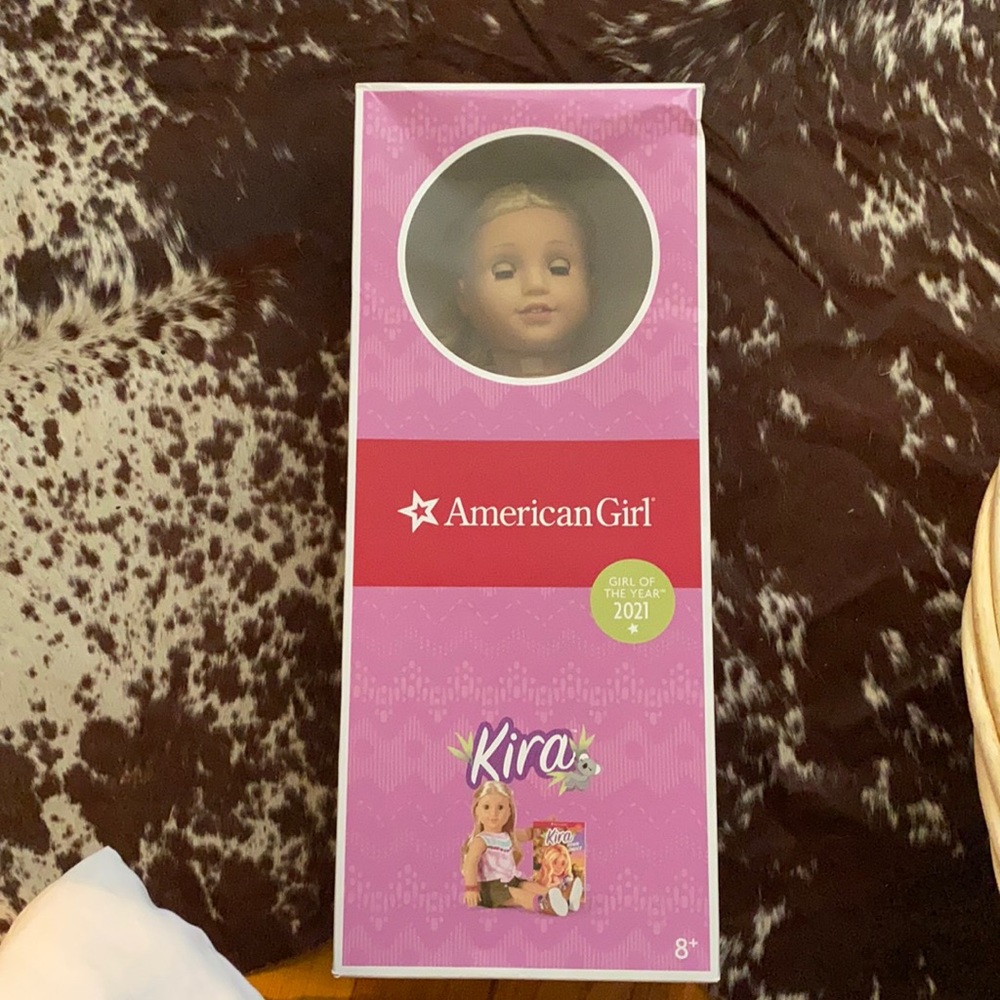 American girl Kira doll with carrier and koala